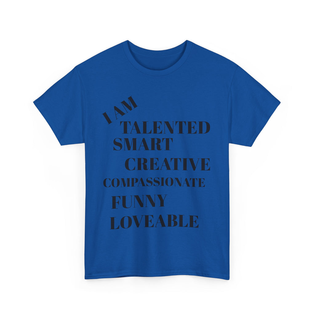 Empowering Unisex Tee - I Am Talented, Smart, Creative, Funny, Loveable, Perfect for Self-Love, Motivational Gift, Inspirational Wear, [...]
