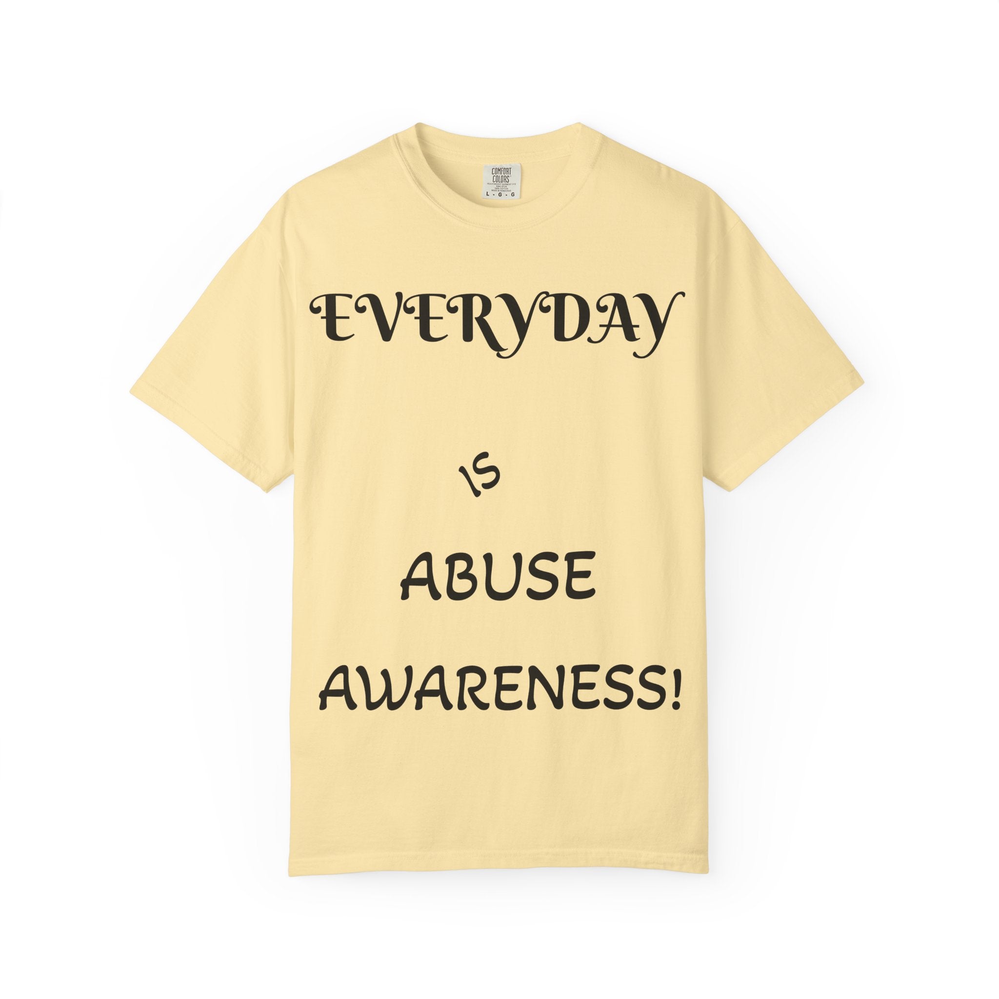 Unisex T-shirt for Abuse Awareness, Heart Design Apparel, Support Mental Health, Thought-Provoking Gift, Everyday Comfort Wear