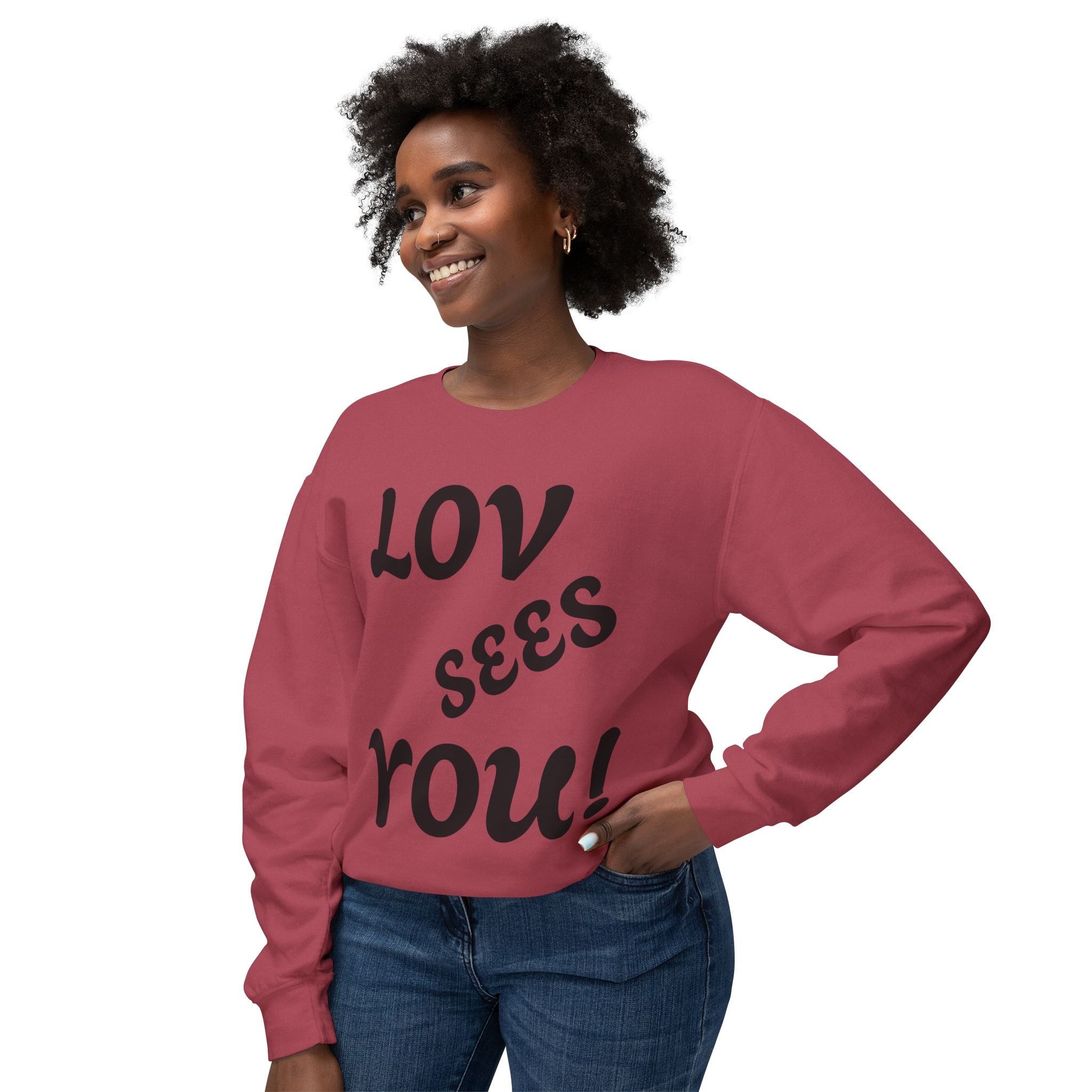 Love Sees You Crewneck Sweatshirt | Unisex Trendy Apparel | Eye Design | Perfect Gift for Self-Love & Spiritual Vibes