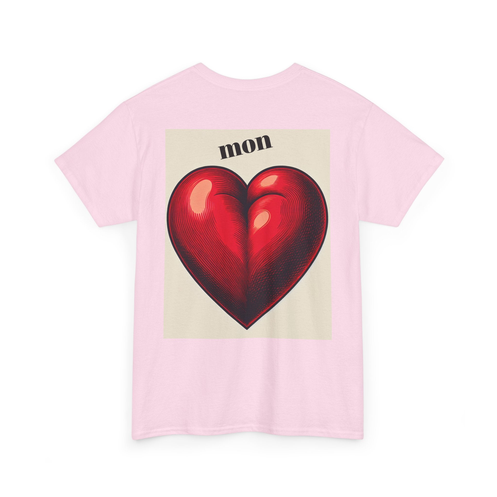 Romantic Unisex Tee with Heart Design, Perfect for Gifts, Casual Wear, Valentine's Day, Anniversaries, Sweetheart Tees