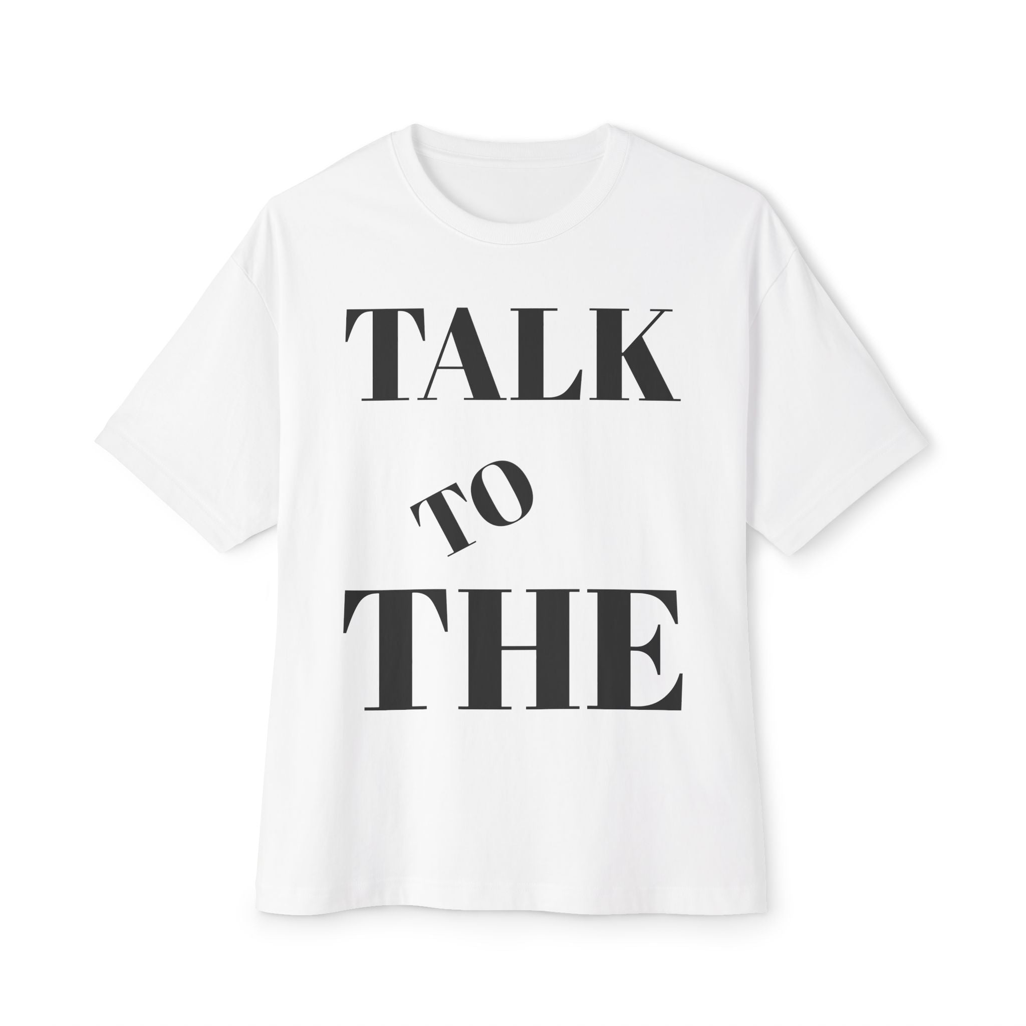 Talk to the Hand Oversized Tee, Unisex Boxy T-Shirt, Casual Wear, Comfortable Tee, Trendy Graphic Tee, Gift for Friends, Streetwear Fashion