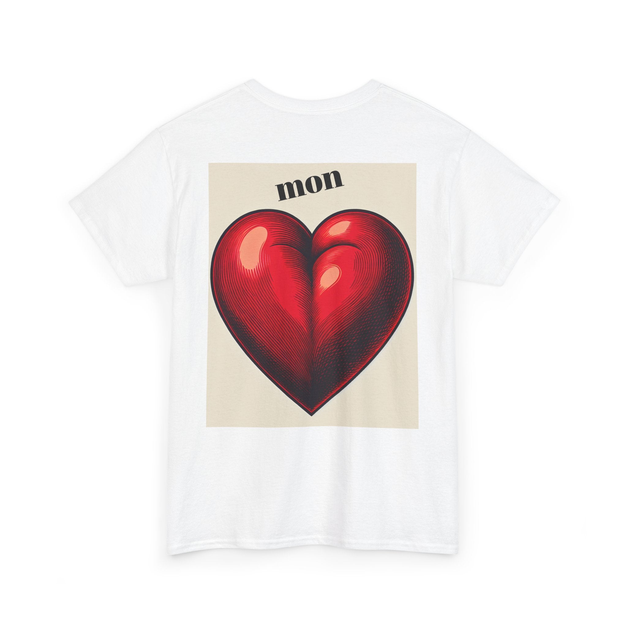 Romantic Unisex Tee with Heart Design, Perfect for Gifts, Casual Wear, Valentine's Day, Anniversaries, Sweetheart Tees