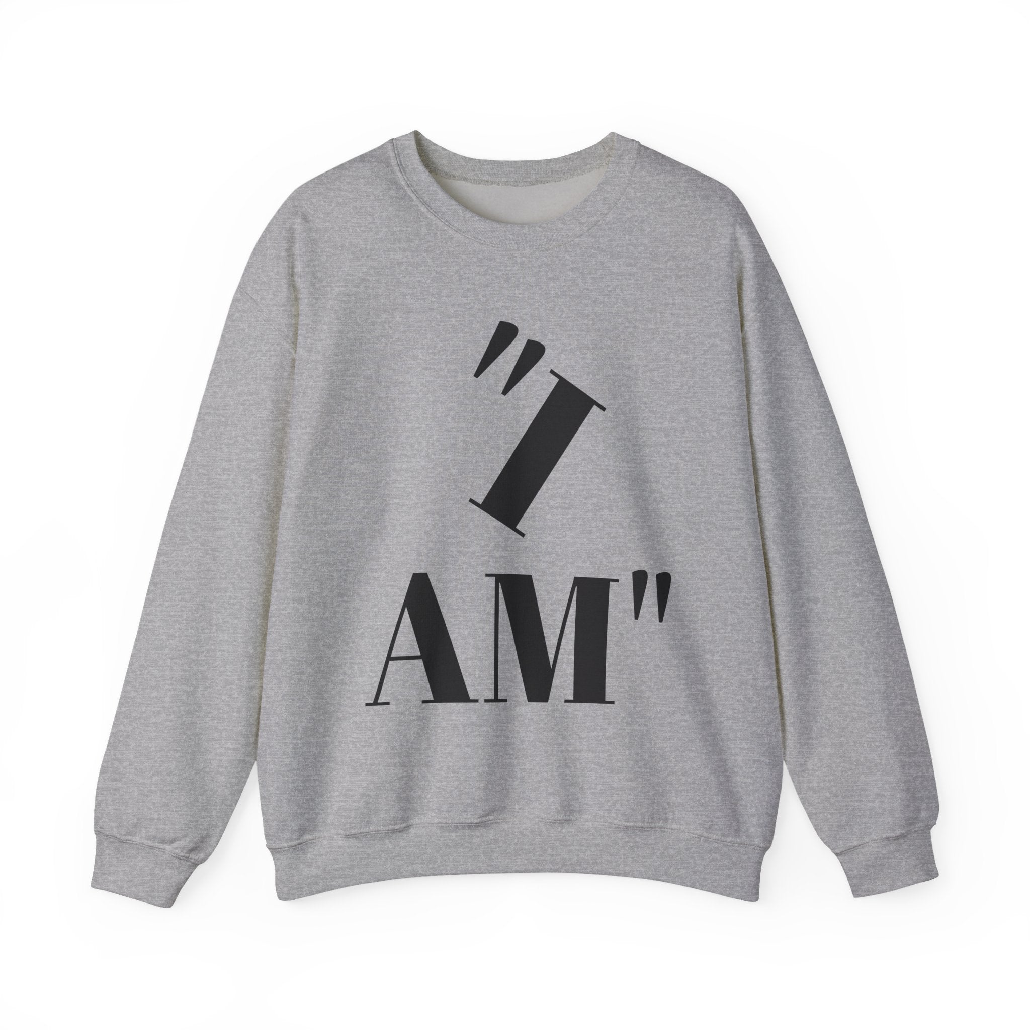 Empowering Unisex Sweatshirt: 'I AM' Inspirational Crewneck, Motivational Gift for Her, Self-Love Apparel, Cozy Casual Wear