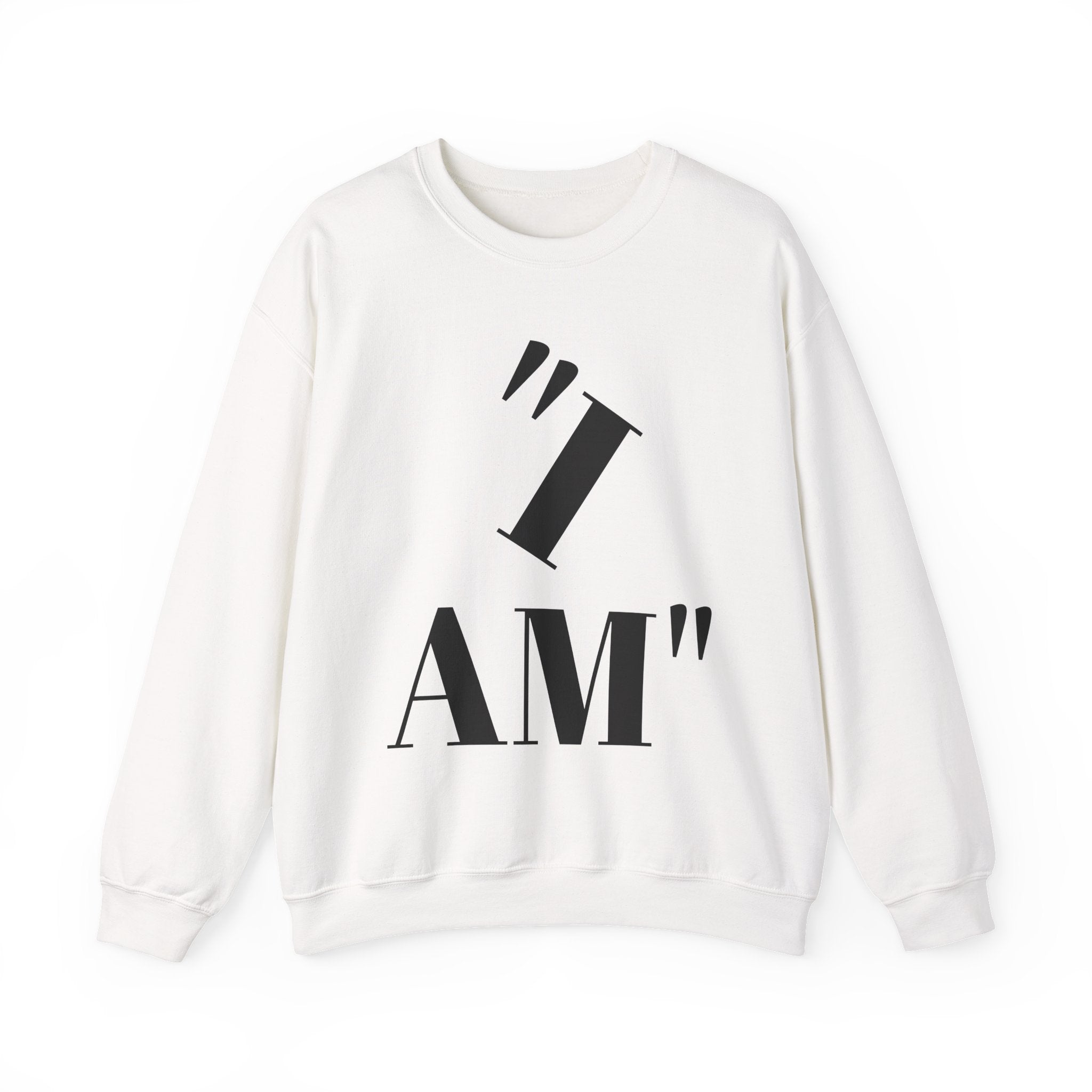 Empowering Unisex Sweatshirt: 'I AM' Inspirational Crewneck, Motivational Gift for Her, Self-Love Apparel, Cozy Casual Wear