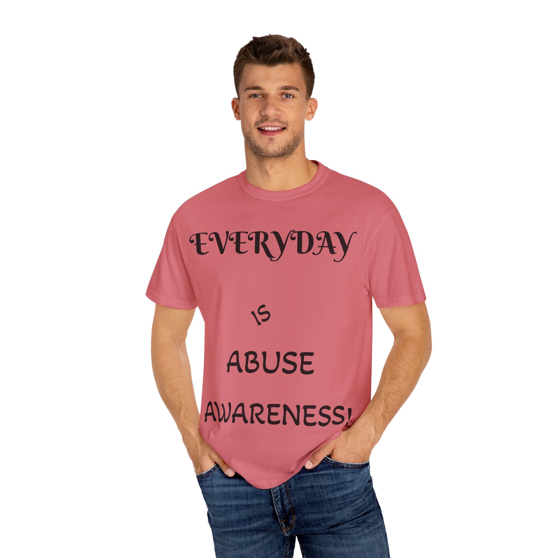 Unisex T-shirt for Abuse Awareness, Heart Design Apparel, Support Mental Health, Thought-Provoking Gift, Everyday Comfort Wear