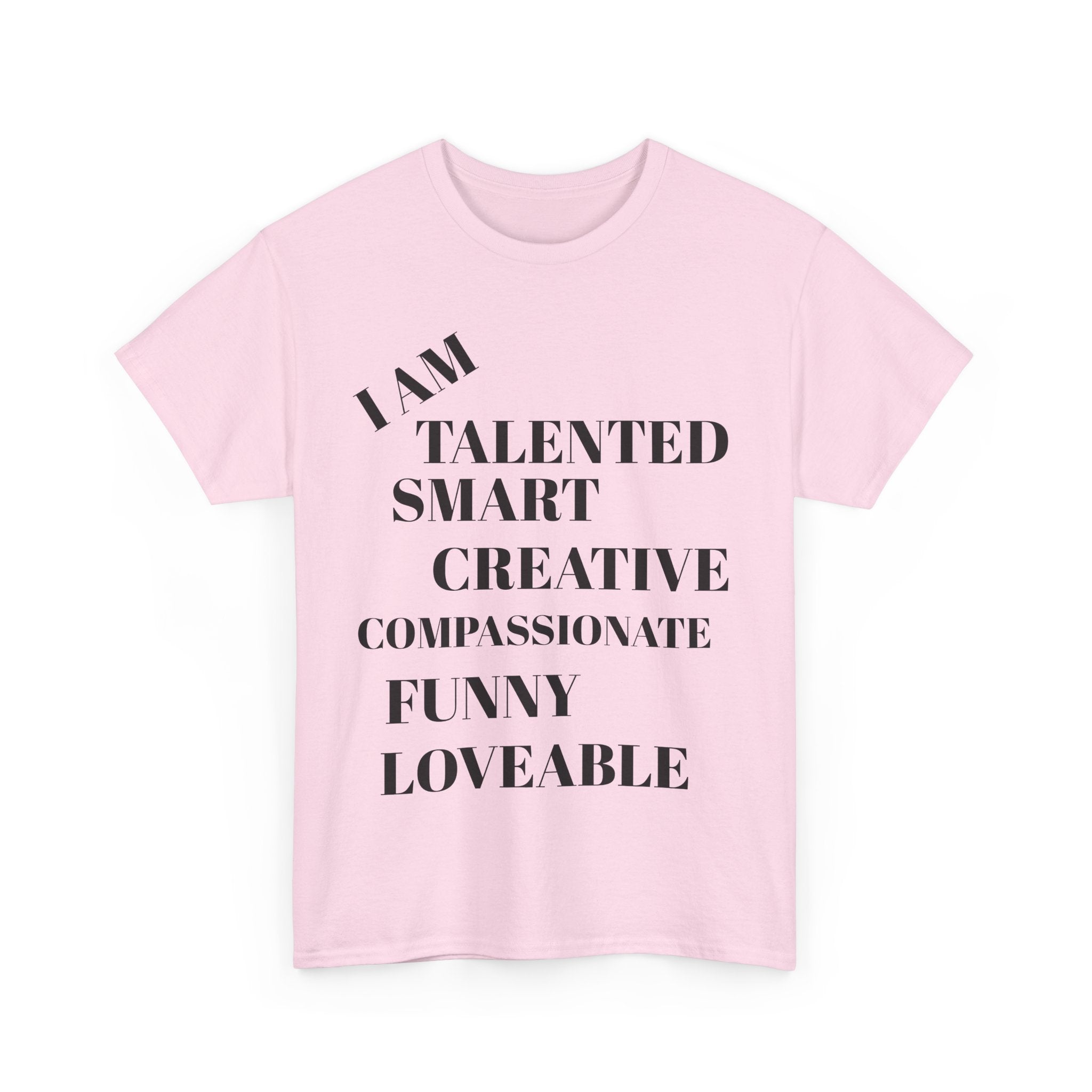 Empowering Unisex Tee - I Am Talented, Smart, Creative, Funny, Loveable, Perfect for Self-Love, Motivational Gift, Inspirational Wear, [...]