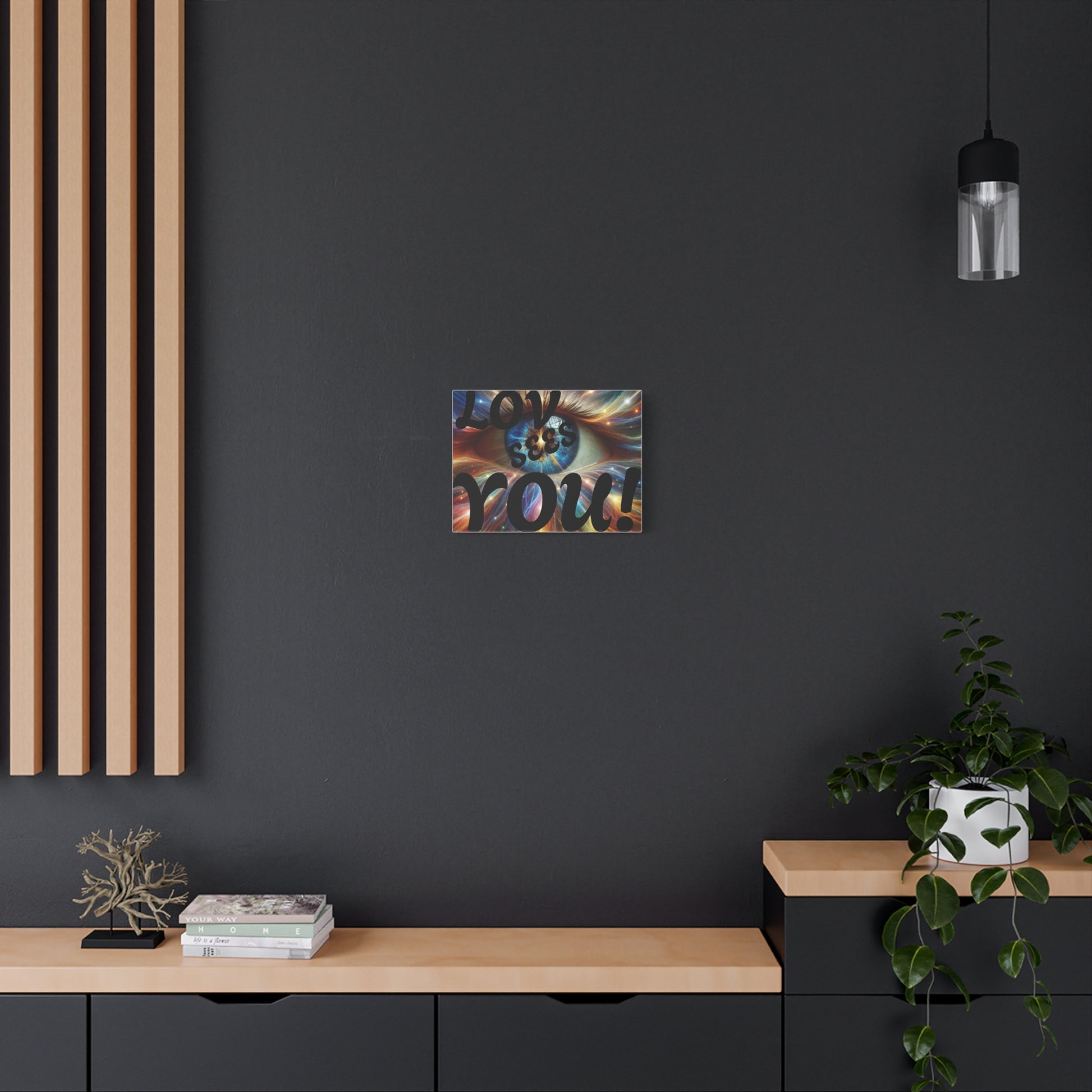 Eye-Catching Canvas Art, Inspirational Wall Decor, Love Sees You Quote, Modern Home Decor, Unique Gift Idea