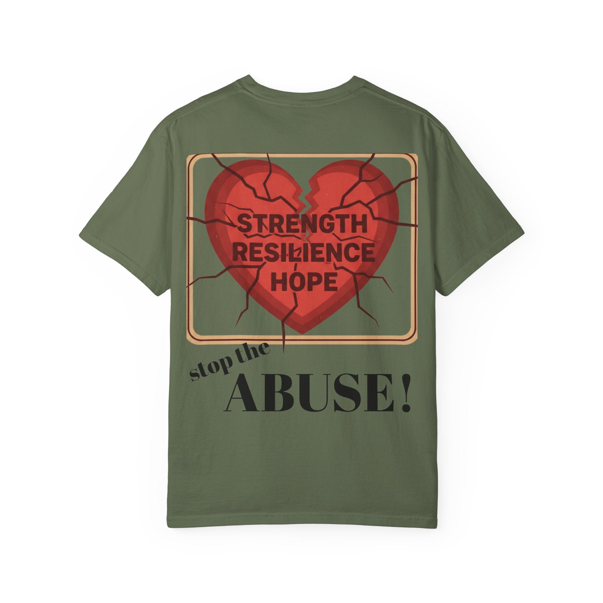 Unisex T-shirt for Abuse Awareness, Heart Design Apparel, Support Mental Health, Thought-Provoking Gift, Everyday Comfort Wear