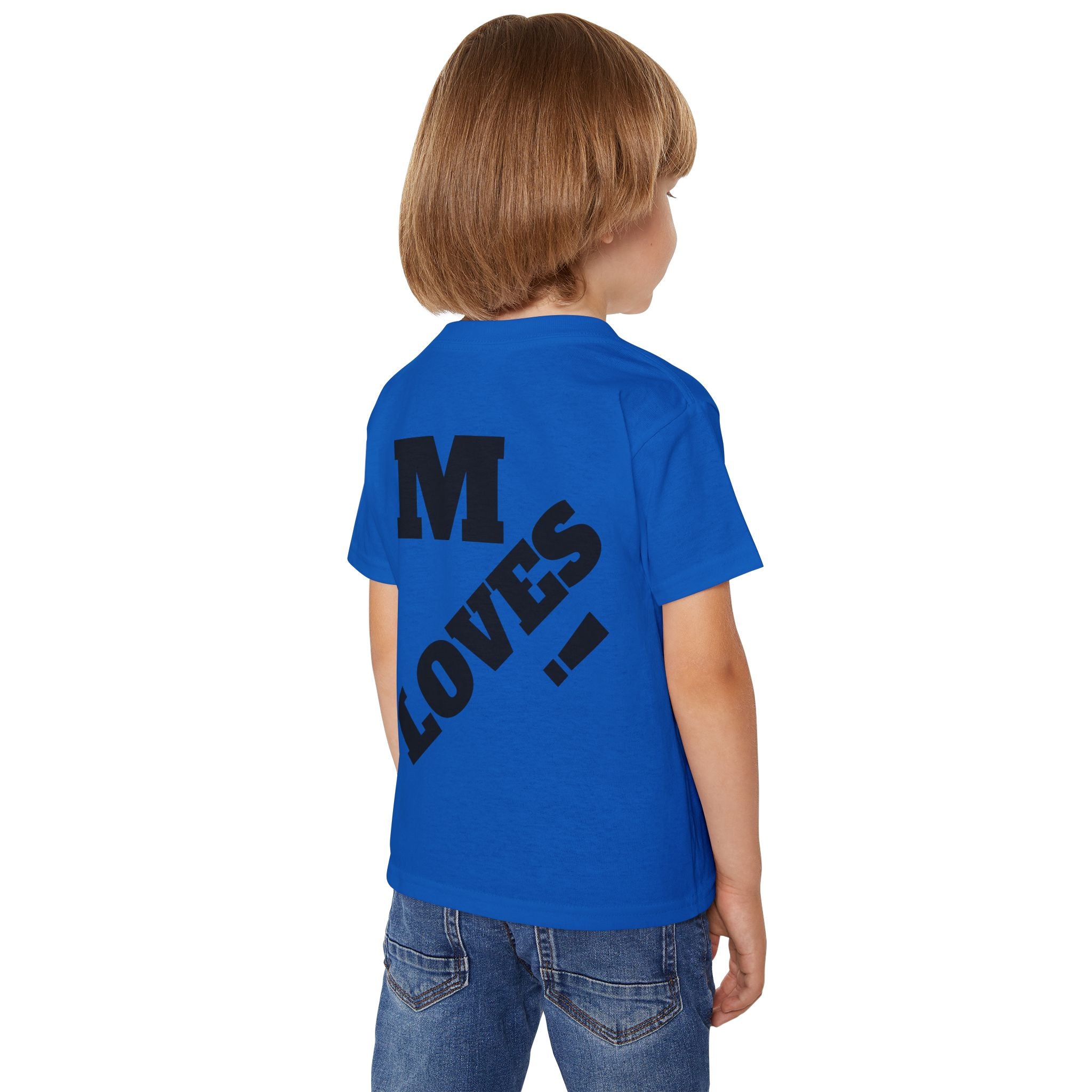 Toddler T‑Shirt — “God Loves Me” Diagonal Bold Typography (Christian Kids Tee)