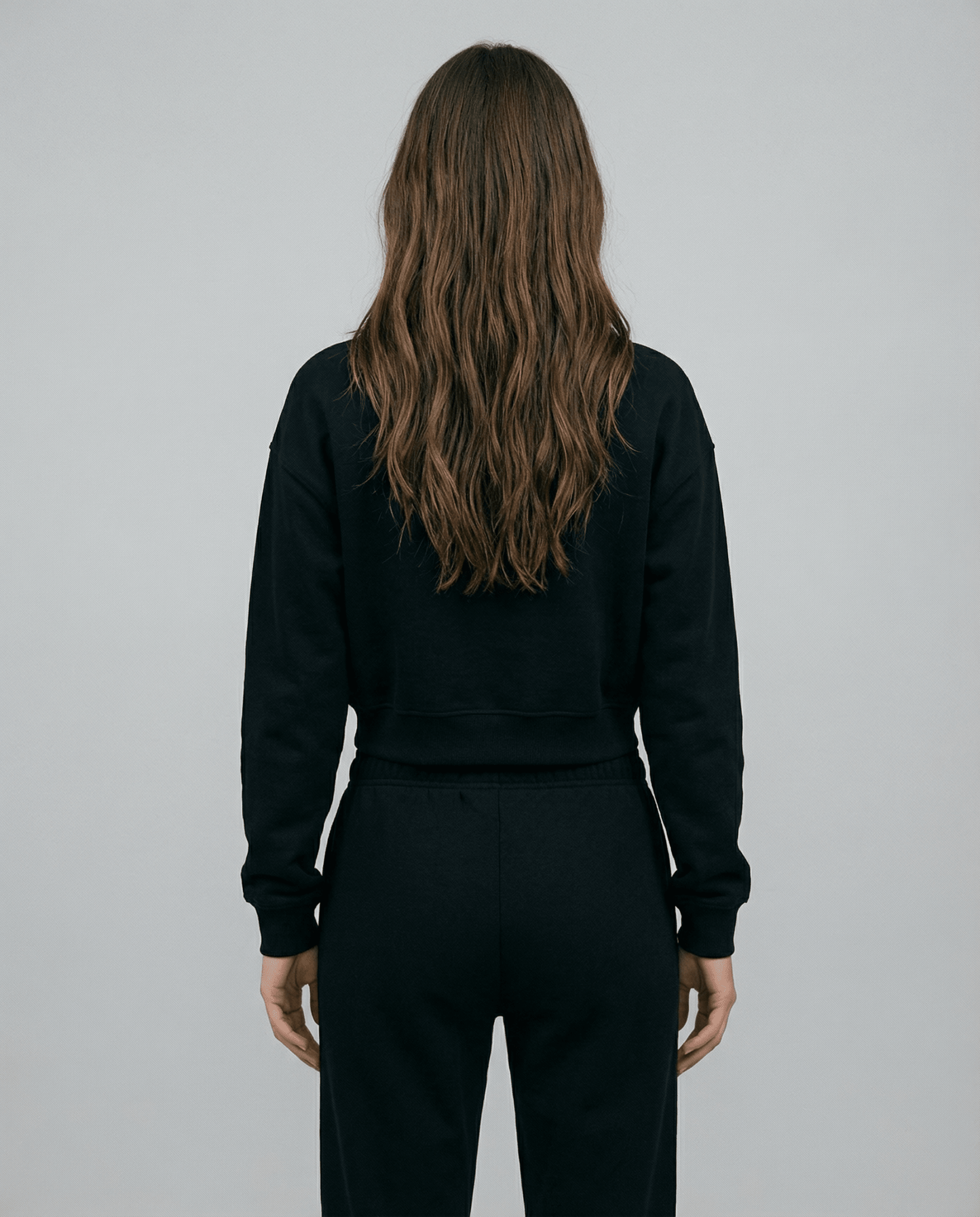 Cropped half-zip