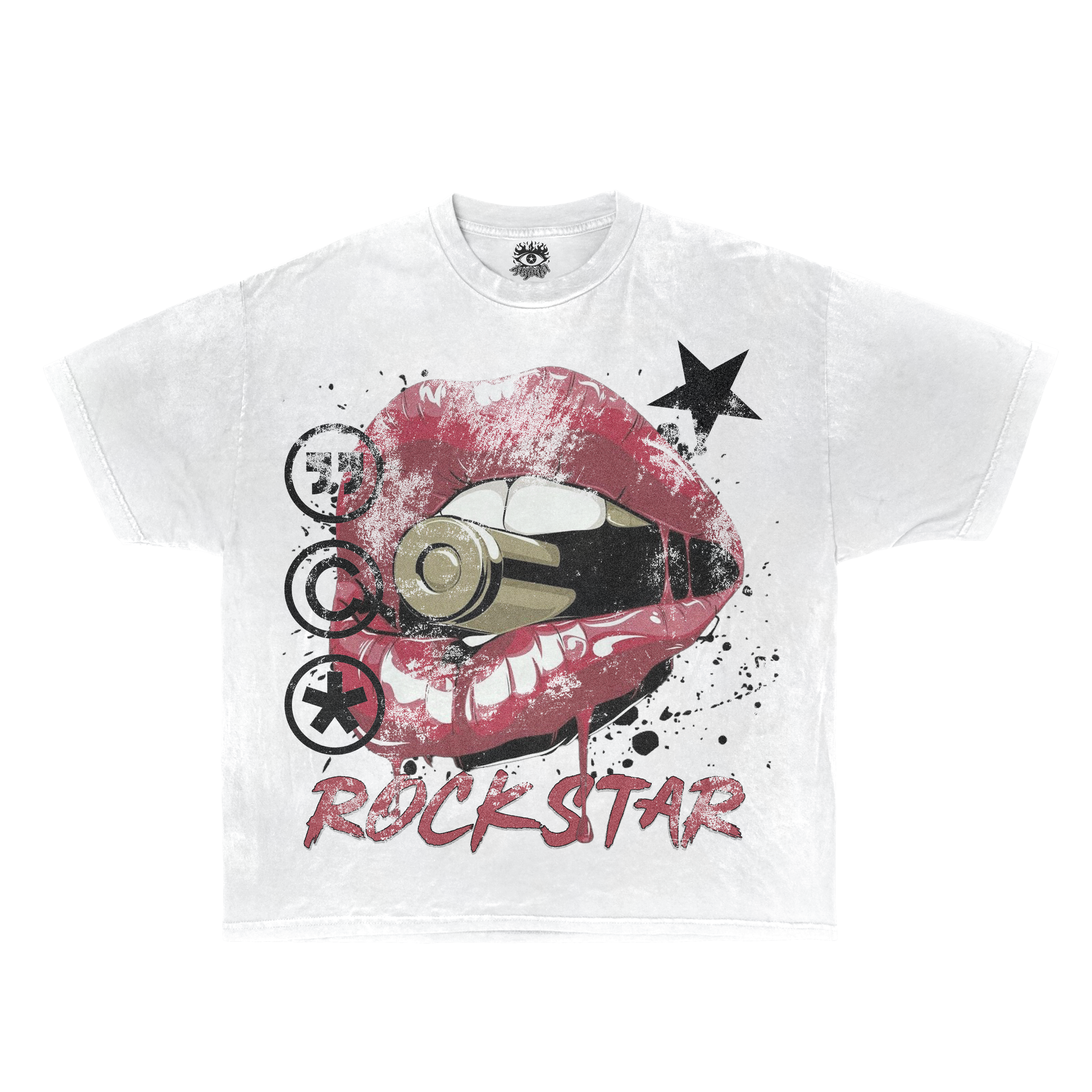 Rockstar Streetwear White Cotton Tee Casual Wardrobe Essential True To Size For Confident Everyday Style